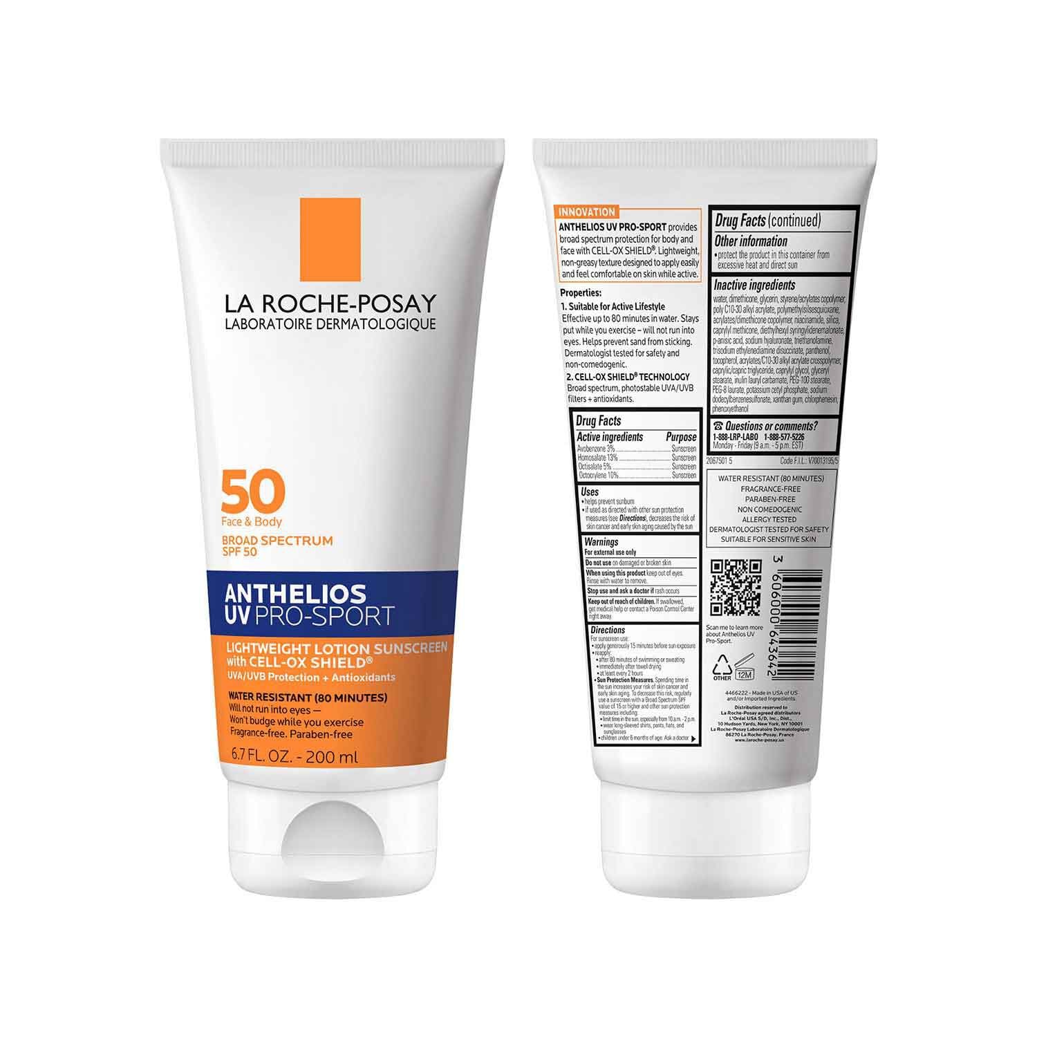Anthelios UV Pro Sport Sunscreen SPF 50