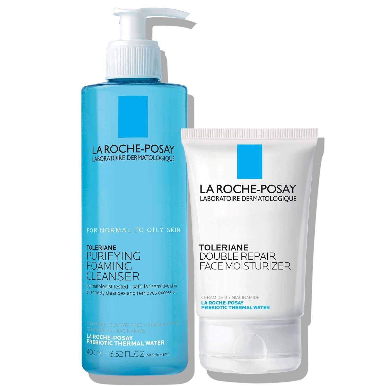 Toleriane Purifying Foaming Cleanser & Toleriane Double Repair Face Moisturizer